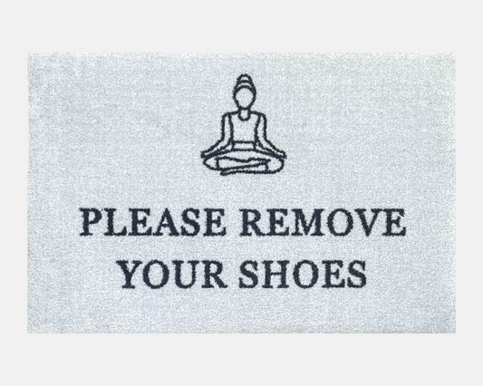 Studio Doormat | Please Remove Your Shoes in Grey