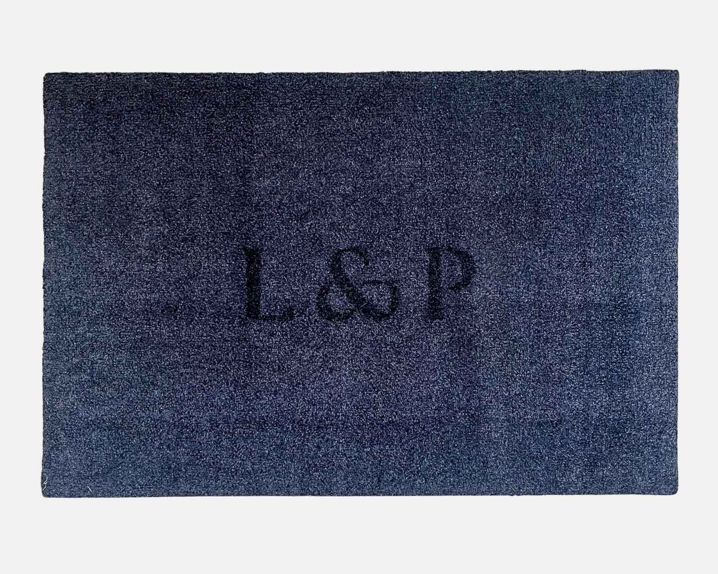 OUTLET: Initials Personalised Doormat | Dark Grey personalised with 'L & P'