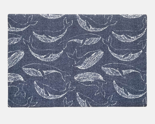 Diffused Whales Bath Mat