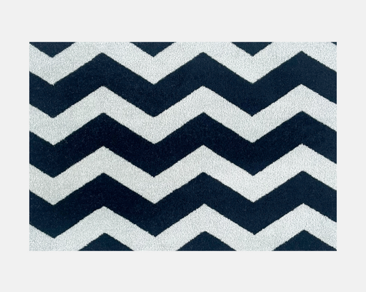 OUTLET Chevron Doormat | Black and Cream