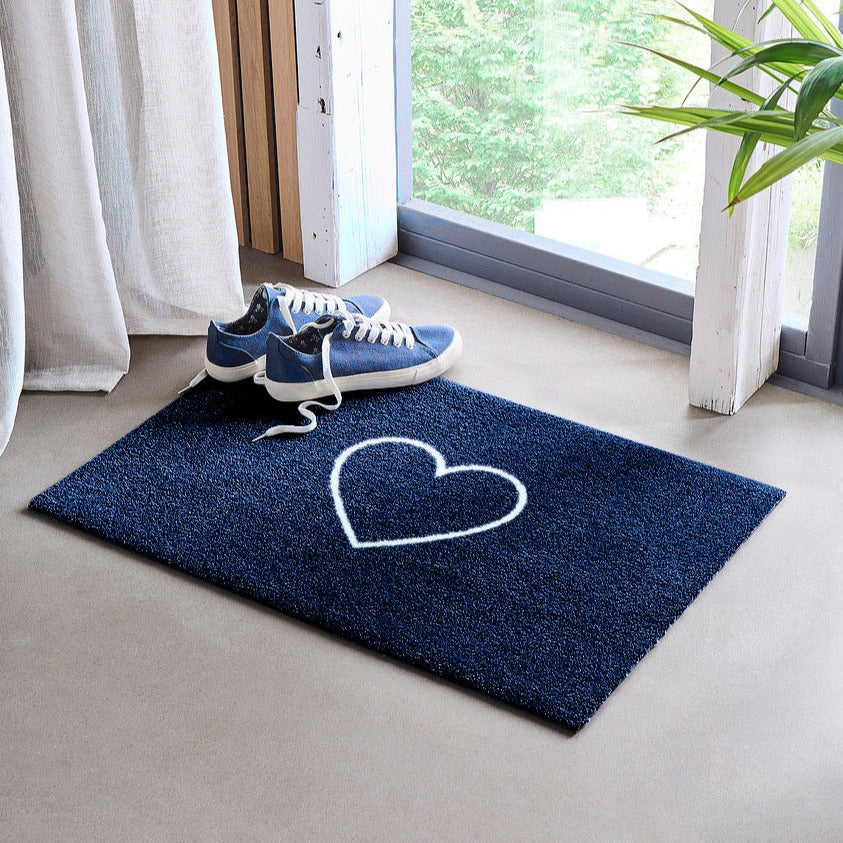 Heart Doormat | Navy Blue