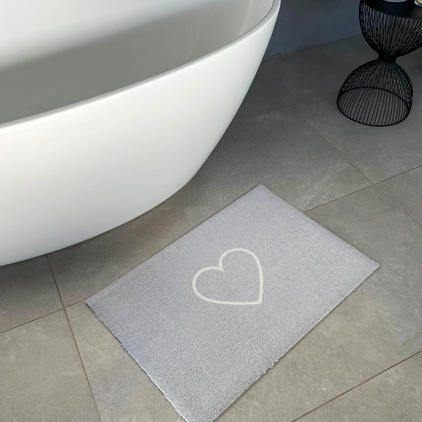 Heart Bath Mat | Grey